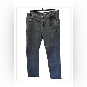 Aeropostale Bowery Slim Straight Men’s Jeans Dark Gray 36/32